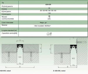 Profil dilatare din aluminiu fisa tehnica